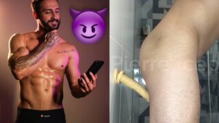 Pierre CEP bate punheta e fode o próprio cu com pênis